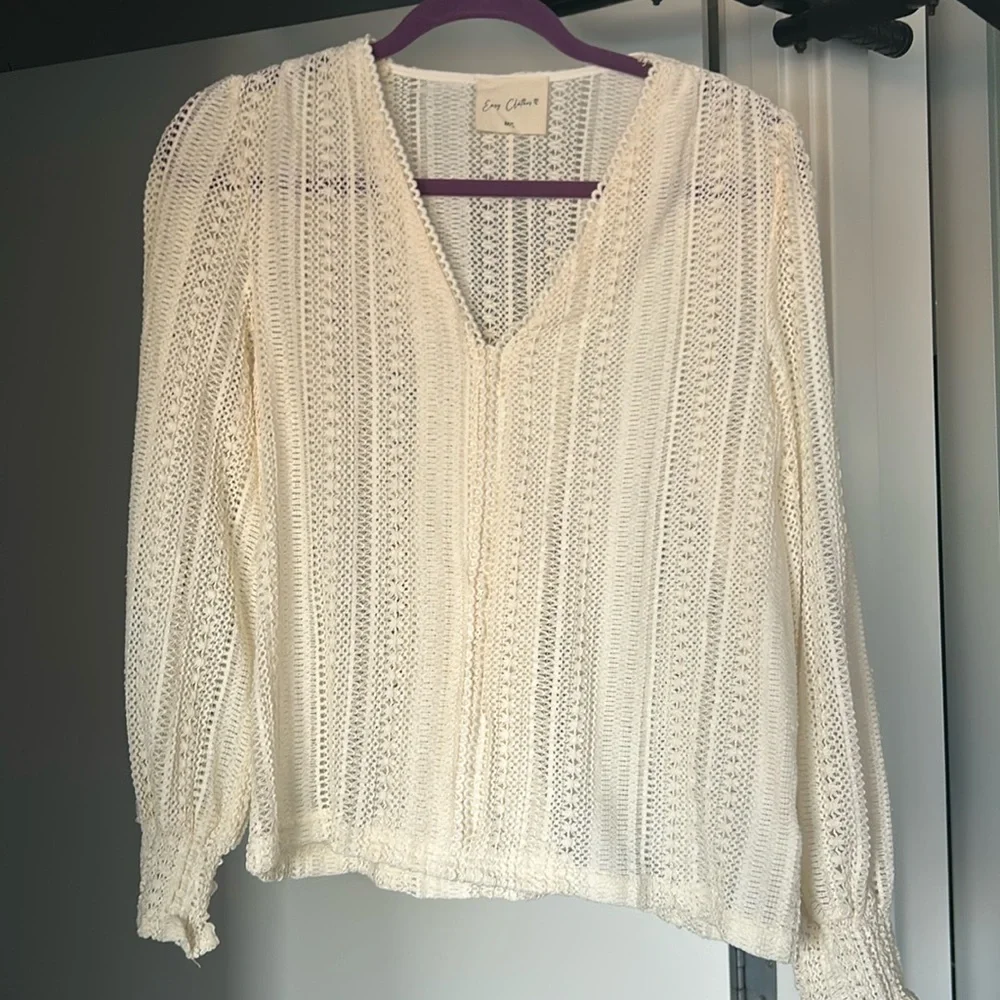 Ecru crotchet top - Picture 1 of 4